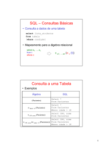SQL – Consultas Básicas Consulta a uma Tabela