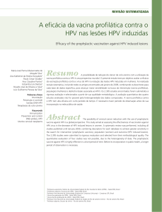 A eficácia da vacina profilática contra o HPV nas lesões HPV