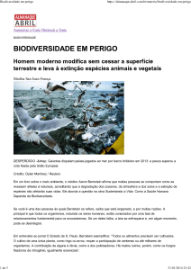 Biodiversidade em perigo