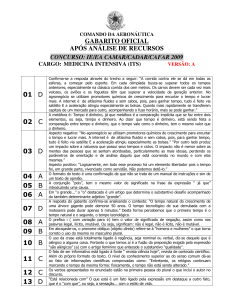 GABARITO OFICIAL APÓS ANÁLISE DE RECURSOS 01 D 02 C 03