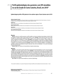 Perfil epidemiológico dos pacientes com HIV atendidos no sul do