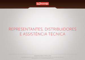 representantes, distribuidores e assistência técnica