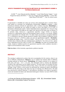 EFEITO TRANSIENTE DE DISTINTOS MÉTODOS DE