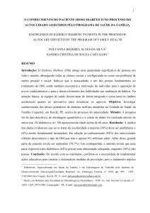 1 o conhecimento do paciente idoso diabético no processo do