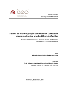 Sistema de Micro-cogeração com Motor de Combustão Interna