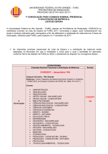 Edital 1ª Convocação da Lista de Espera - SiSU