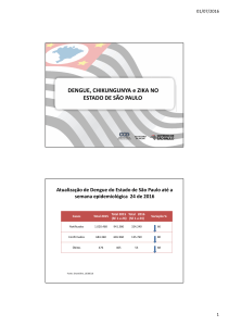 Maria do Carmo Camis - Dengue, Chikungunya e Zika no Estado de