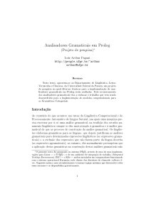 Analisadores Gramaticais em Prolog