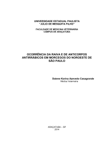 OCORRÊNCIA DA RAIVA E DE ANTICORPOS ANTIRRÁBICOS EM
