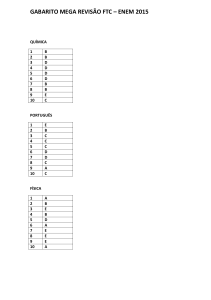 gabarito mega revisão ftc - enem 2015