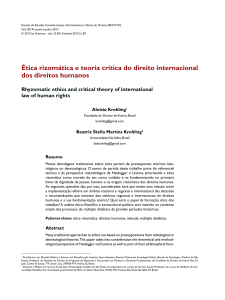 Ética rizomática e teoria crítica do direito internacional dos direitos