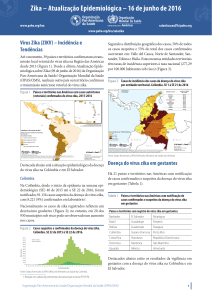 Zika – Atualização Epidemiológica – 16 de junho de 2016