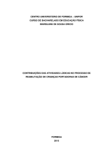 CONTRIBUIÇÕES DAS ATIVIDADES LÚDICAS NO PROCESSO DE