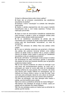 UFV – Estudo Dirigido sobre a Interação entre Insetos e Plantas