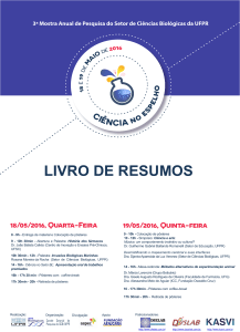 programação- revisão6 - Setor de Ciências Biológicas