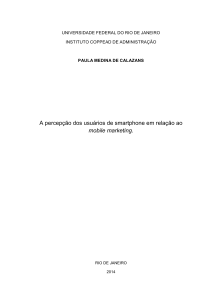 A percepção dos usuários de smartphone em - coppead