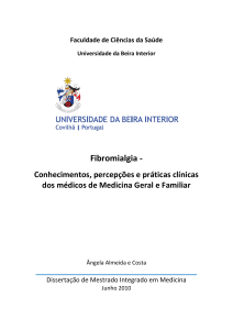 Fibromialgia - Faculdade de Ciências da Saúde