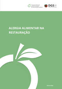 alergia alimentar na restauração