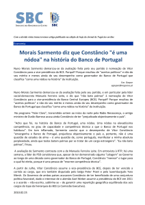 "é uma nódoa" na história do Banco de Portugal