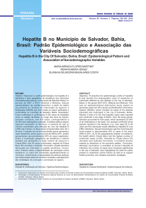 Hepatite B no Município de Salvador, Bahia, Brasil: Padrão