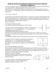 série de exercícios preparatórios para prova mensal terceiro trimestre