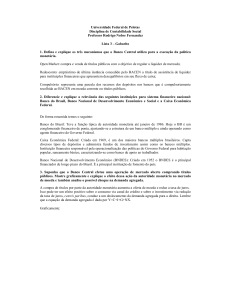 Universidade Federal de Pelotas Disciplina de Contabilidade Social