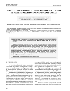 adesão a um grupo educativo de pessoas portadoras de diabetes