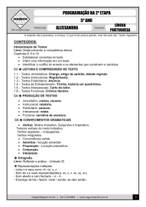 5º ano programação da 2ª etapa alessandra