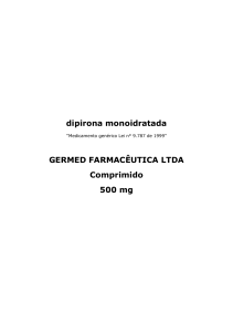 dipirona monoidratada GERMED FARMACÊUTICA LTDA