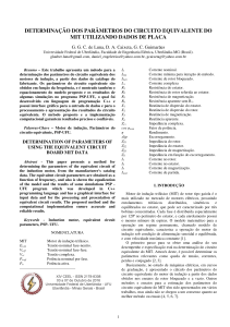 determinação dos parâmetros do circuito equivalente do mit