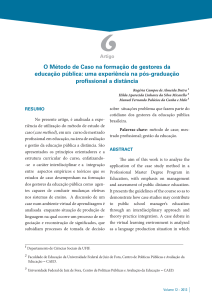 O Método de Caso na formação de gestores da educação pública