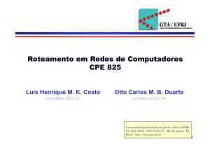 Roteamento em Redes de Computadores CPE 825