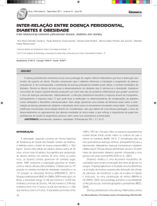inter-relação entre doença periodontal, diabetes e obesidade