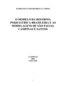 o modelo da reforma psiquiátrica brasileira e as modelagens de são