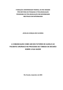 a comunicação como um dos fatores de auxílio ao
