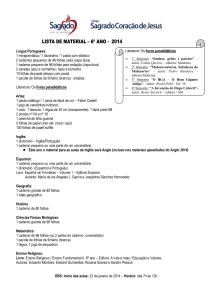 Lista de Materiais - 6° ao 9° ano