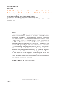 Perfil epidemiológico dos casos de influenza A H1N1 em Taubaté