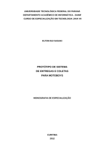 protótipo de sistema de entregas e coletas para motoboys