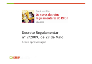 D t R glt Decreto Regulamentar nº 9/2009, de 29 de Maio