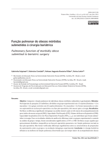 Função pulmonar de obesos mórbidos submetidos à