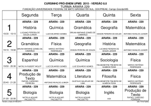 Segunda Terça Quarta Quinta Sexta - CURSINHO PRÓ