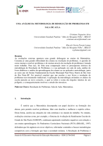 uma análise da metodologia de resolução de problemas