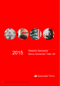 Relatório Semestral Banco Santander Totta, SA