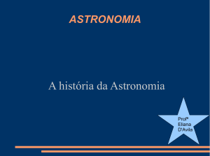 A história da Astronomia