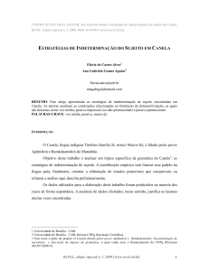 Estratégias de indeterminação do sujeito em Canela