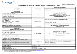 calendário de provas 2007