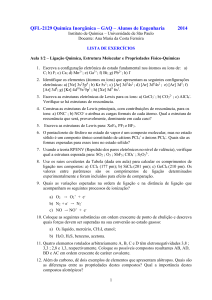 QFL-2129 Química Inorgânica – GAQ – Alunos de - IQ-USP