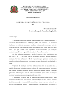 Informe Técnico Campanha de Vacinação contra Influenza