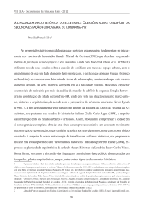 A linguagem arquitetônica do ecletismo: Questôes sobre o edifício