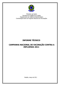 informe técnico campanha nacional de vacinação contra a influenza